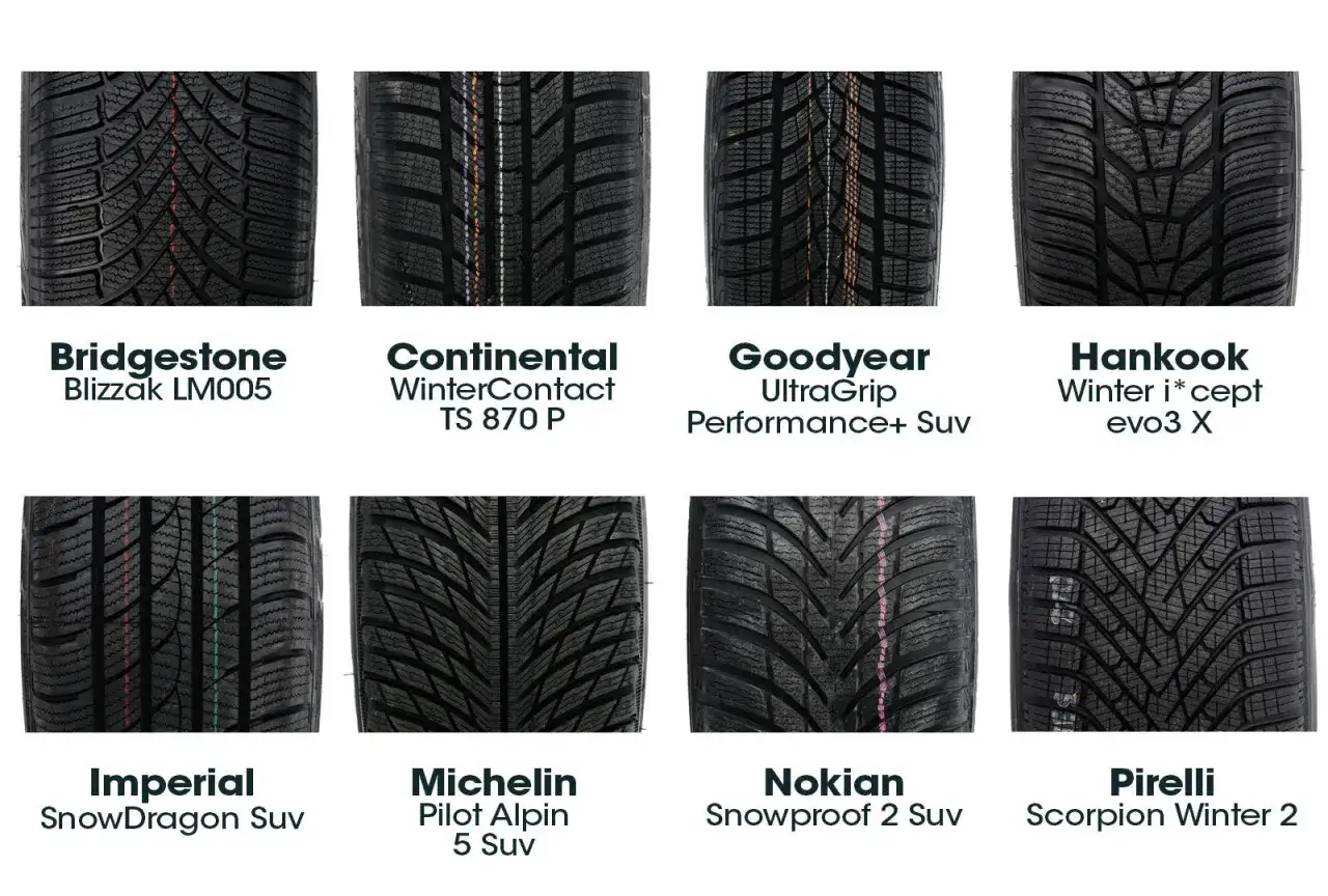 Otto battistrada di pneumatici invernali: Bridgestone, Continental, Goodyear, Hankook, Imperial, Michelin, Nokian, Pirelli. Si possono usare le gomme invernali in estate?