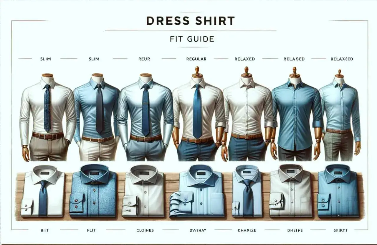 Guida ai tagli di camicie: slim, regular e relaxed. Diverse opzioni per un fit perfetto.