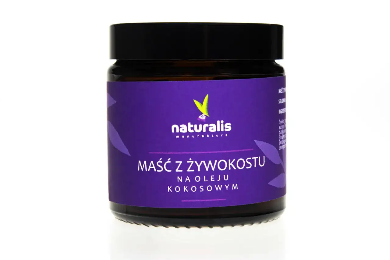 Maść z żywokostu na oleju kokosowym Naturalis. Wiele pozytywnych maść żywokostowa opinie potwierdza jej skuteczność.