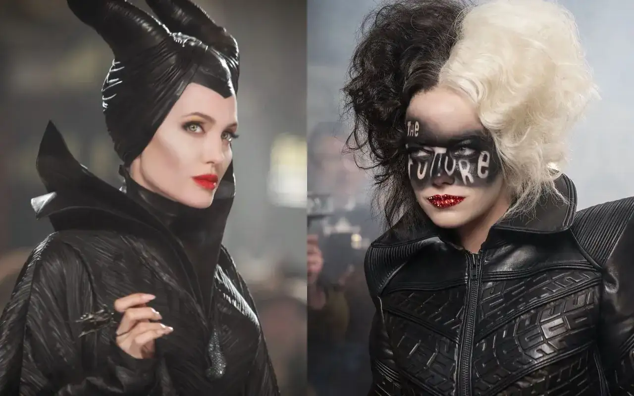 Maleficent och Cruella, tv&aring; ikoniska skurkar, m&ouml;ts i en episk skurkarnas skurk film.