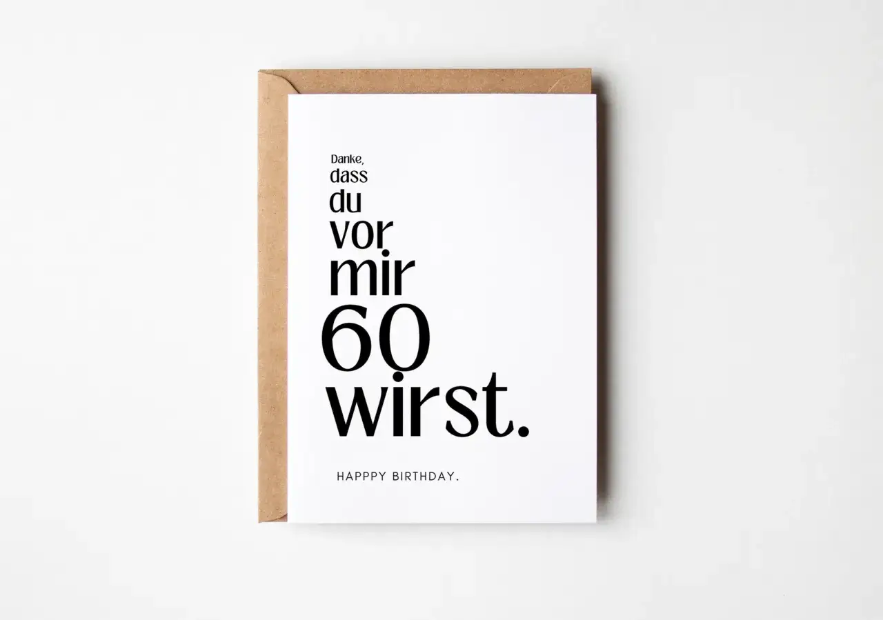 Lustige Karte zum 60. Geburtstag: