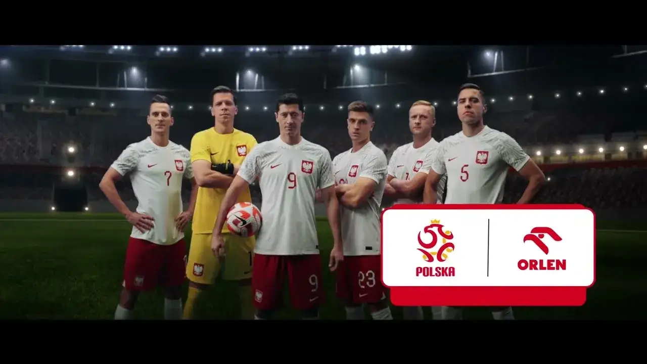 Piłkarz reprezentacji Polski w reklamie