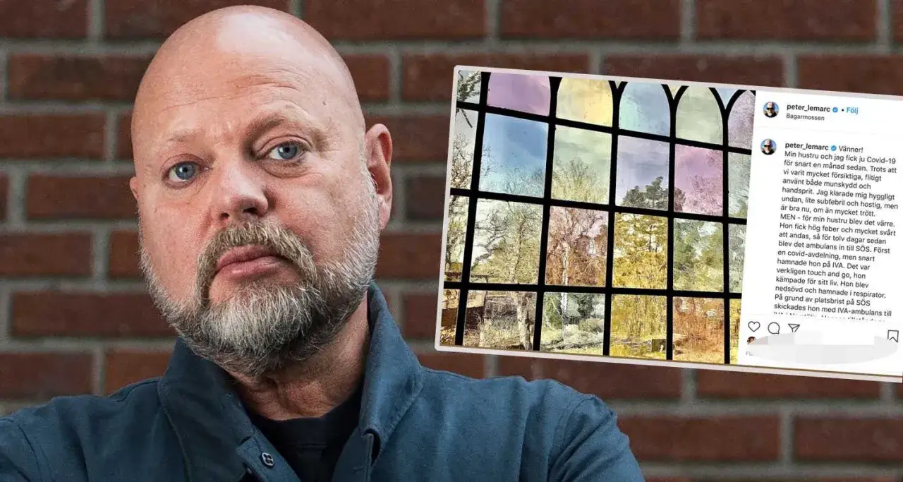 Peter Lemarc med sin fru, som nyligen var sv&aring;rt sjuk i covid-19.