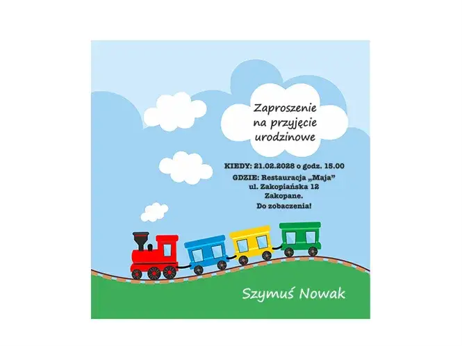 wzory zaproszeń z dziećmi