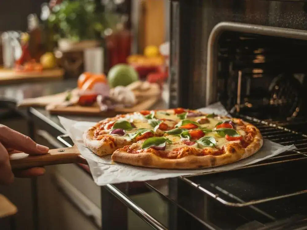 pizza w piekarniku idealnie upieczona