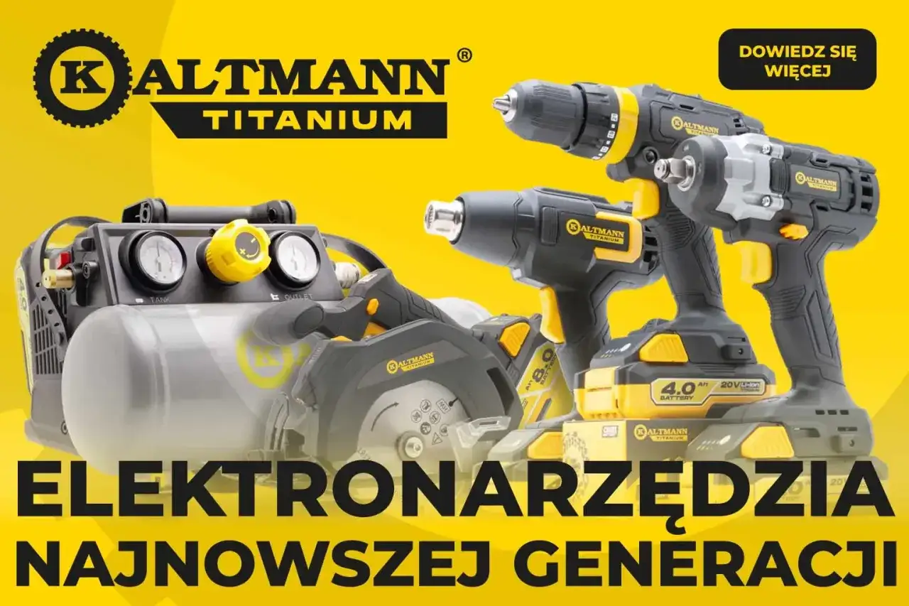 Kaltmann Titanium to firma oferująca elektronarzędzia najnowszej generacji: kompresor, wkrętarkę, opalarkę i piłę tarczową.