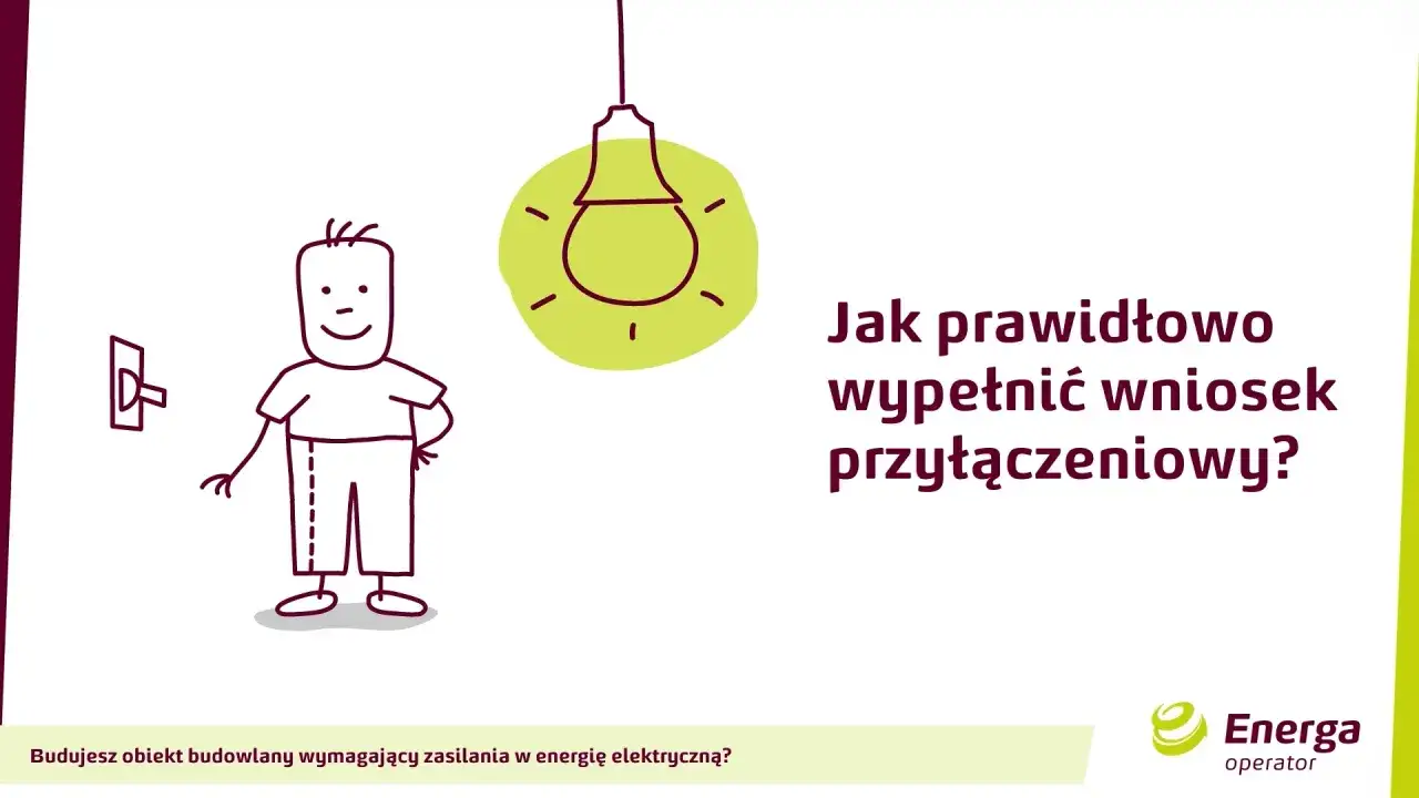 Uproszczony rysunek postaci obok włącznika światła i żarówki. Tekst: 
