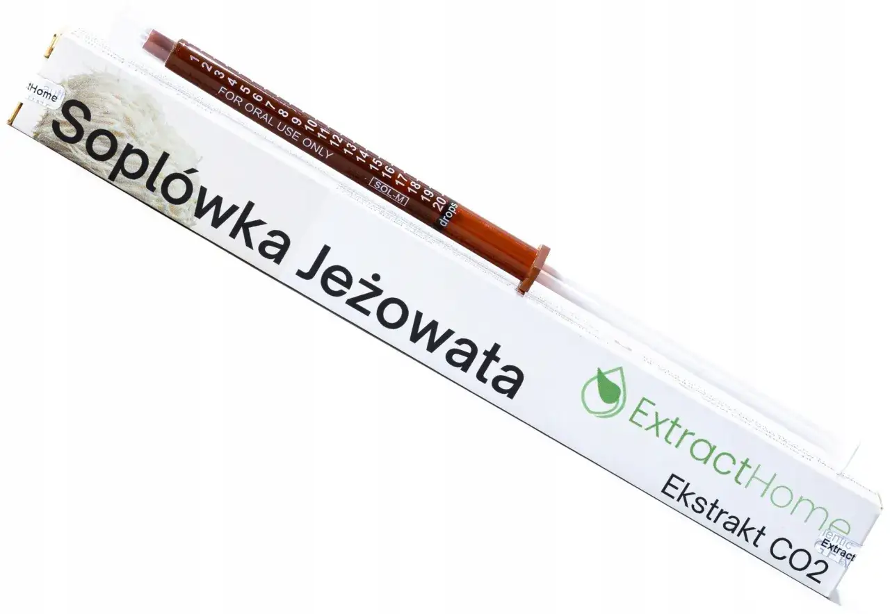 Soplówka jeżowata na co? Ekstrakt CO2 w pipetce z miarką do precyzyjnego dawkowania.