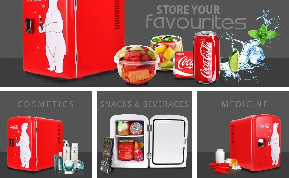 minilodówka Coca-Cola vs duża chłodziarka Coca-Cola porównanie