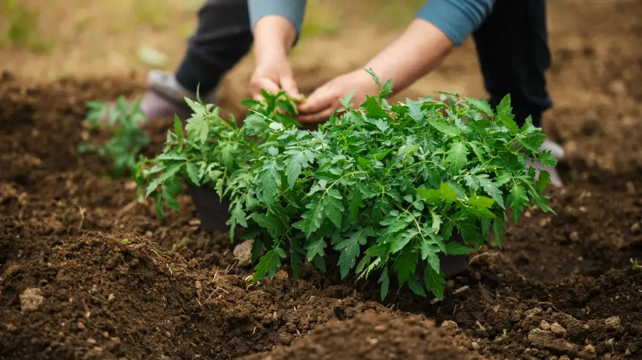 Des plants de tomates prêts à être repiqués. Le choix du bon engrais est essentiel pour leur croissance.