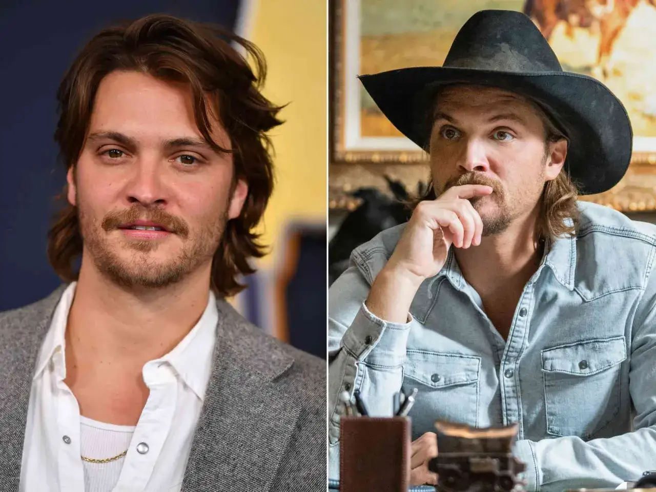 Sk&aring;despelaren Luke Grimes, k&auml;nd fr&aring;n rollistan i Yellowstone, i tv&aring; olika stilar.