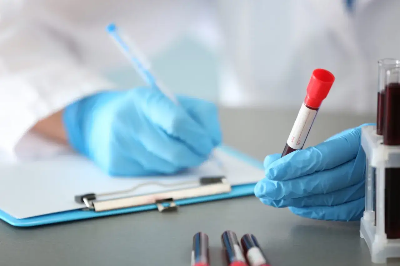 Laboratorium medyczne probówki krew