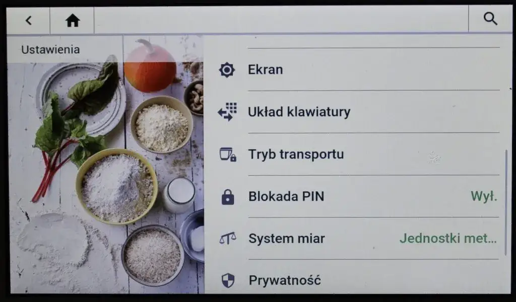 Thermomix tryb transportu
