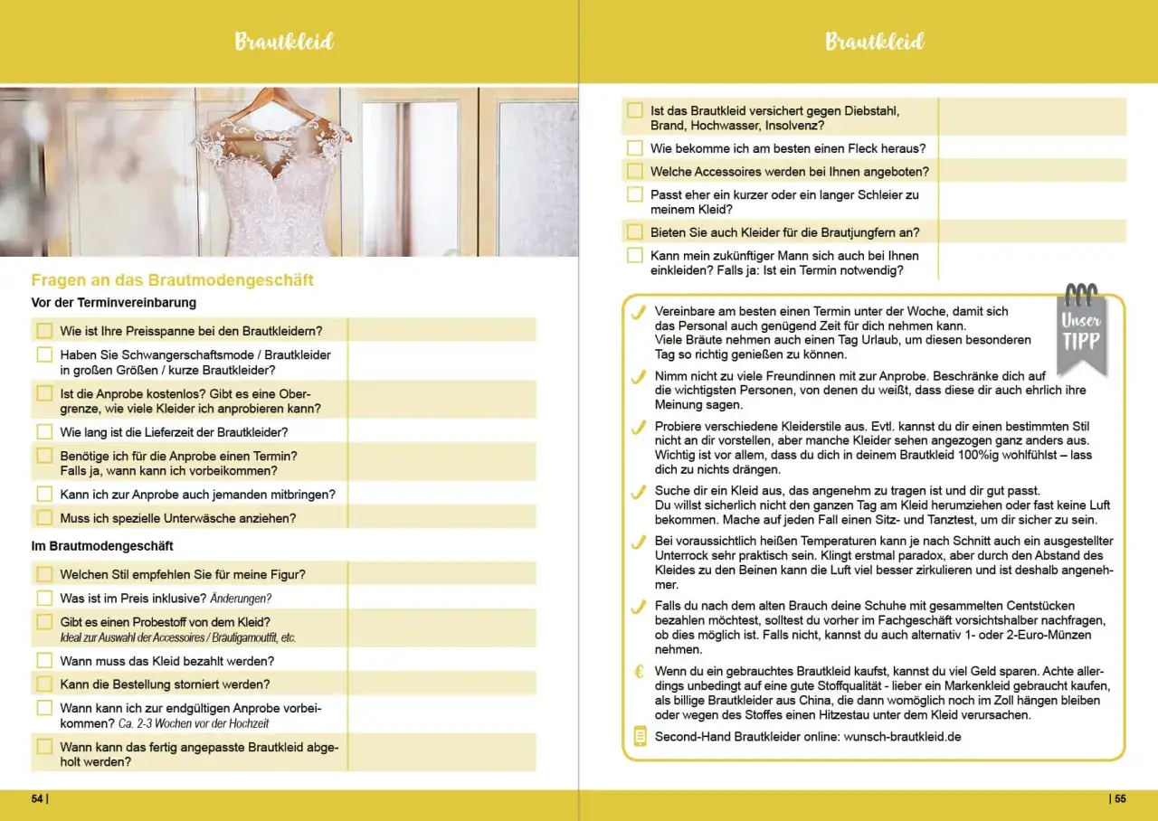 Checkliste für den Kauf deines Brautkleids: Wann brautkleid kaufen? Fragen zur Anprobe, Stilberatung und mehr.