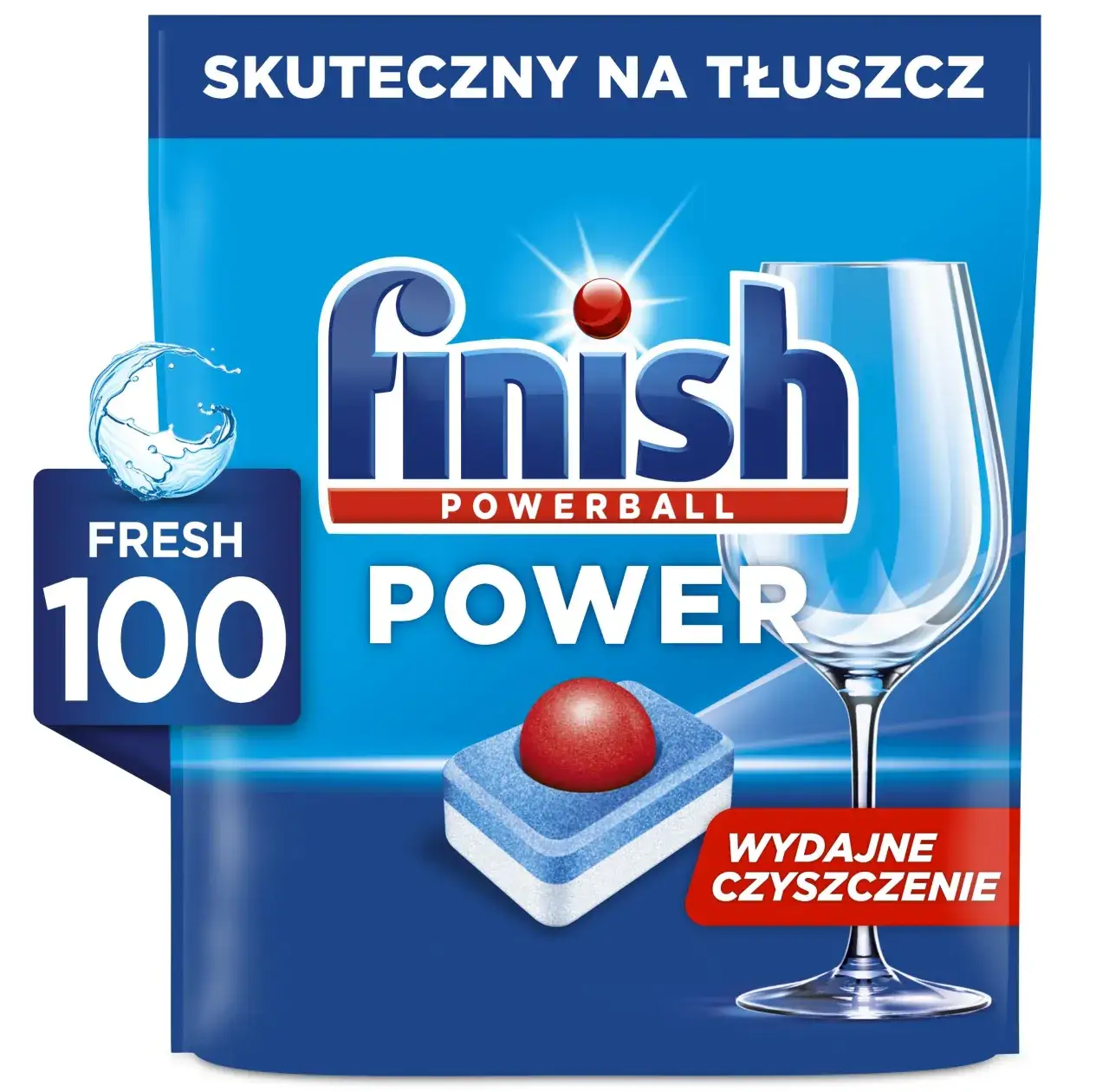 Tabletka Finish Powerball w dozowniku zmywarki