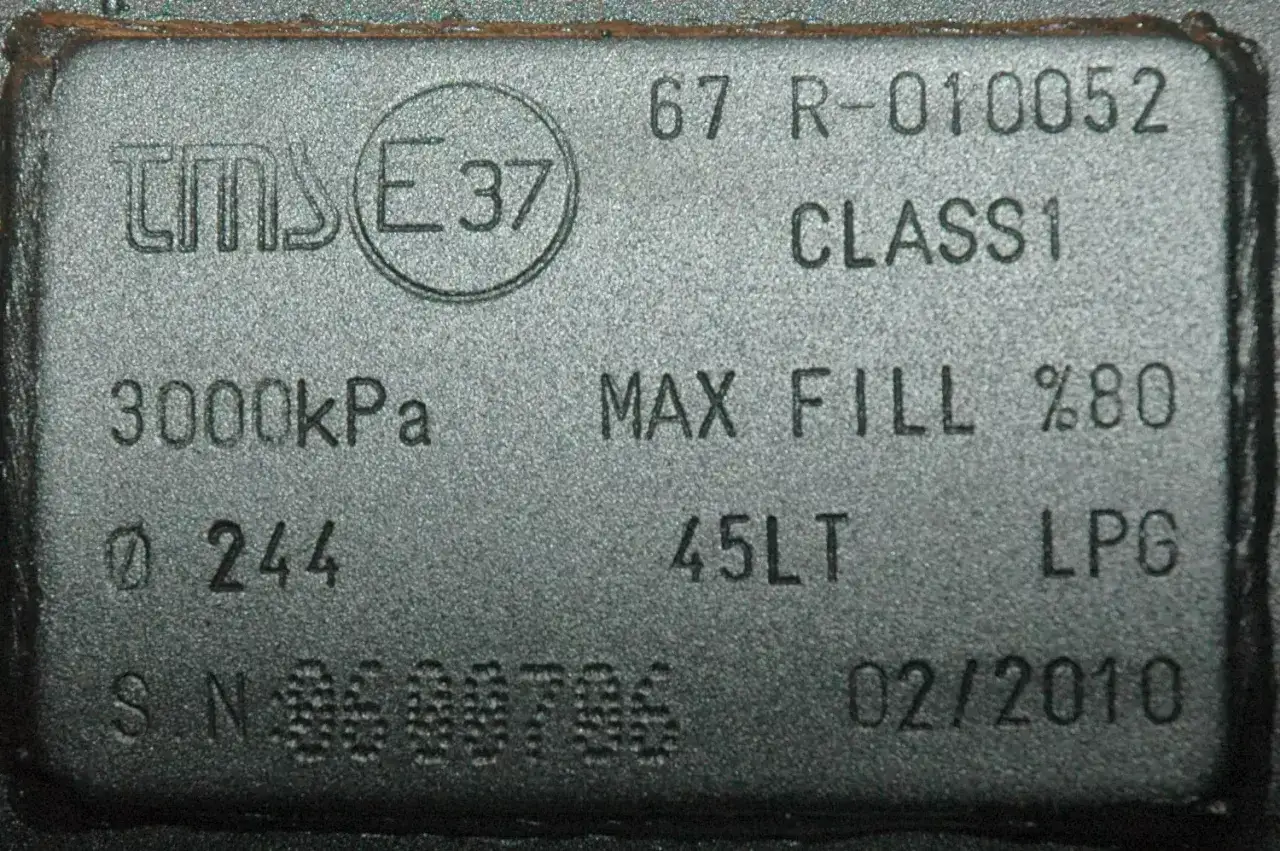 Homologacja zbiornika LPG 67 R EKG ONZ