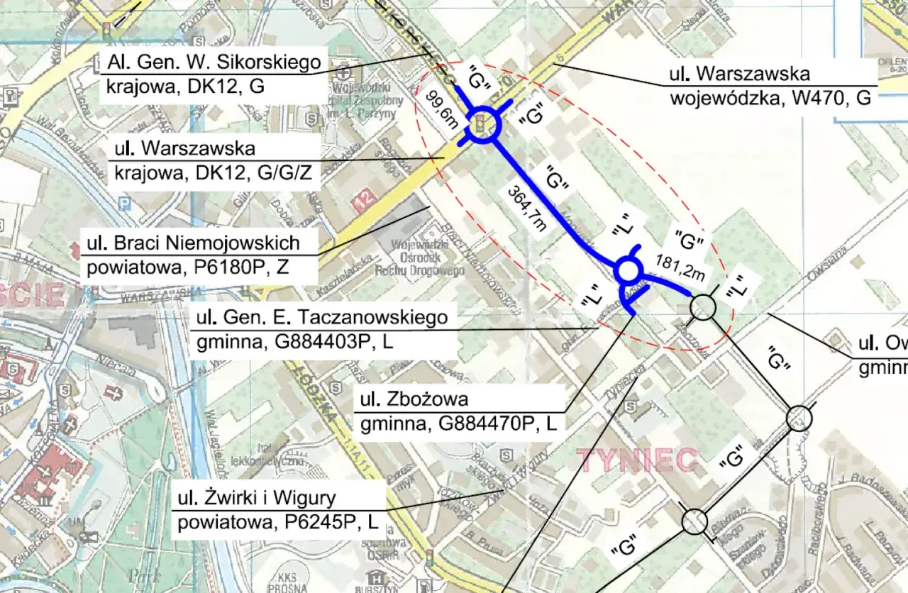 Mapa Szlaku Bursztynowego