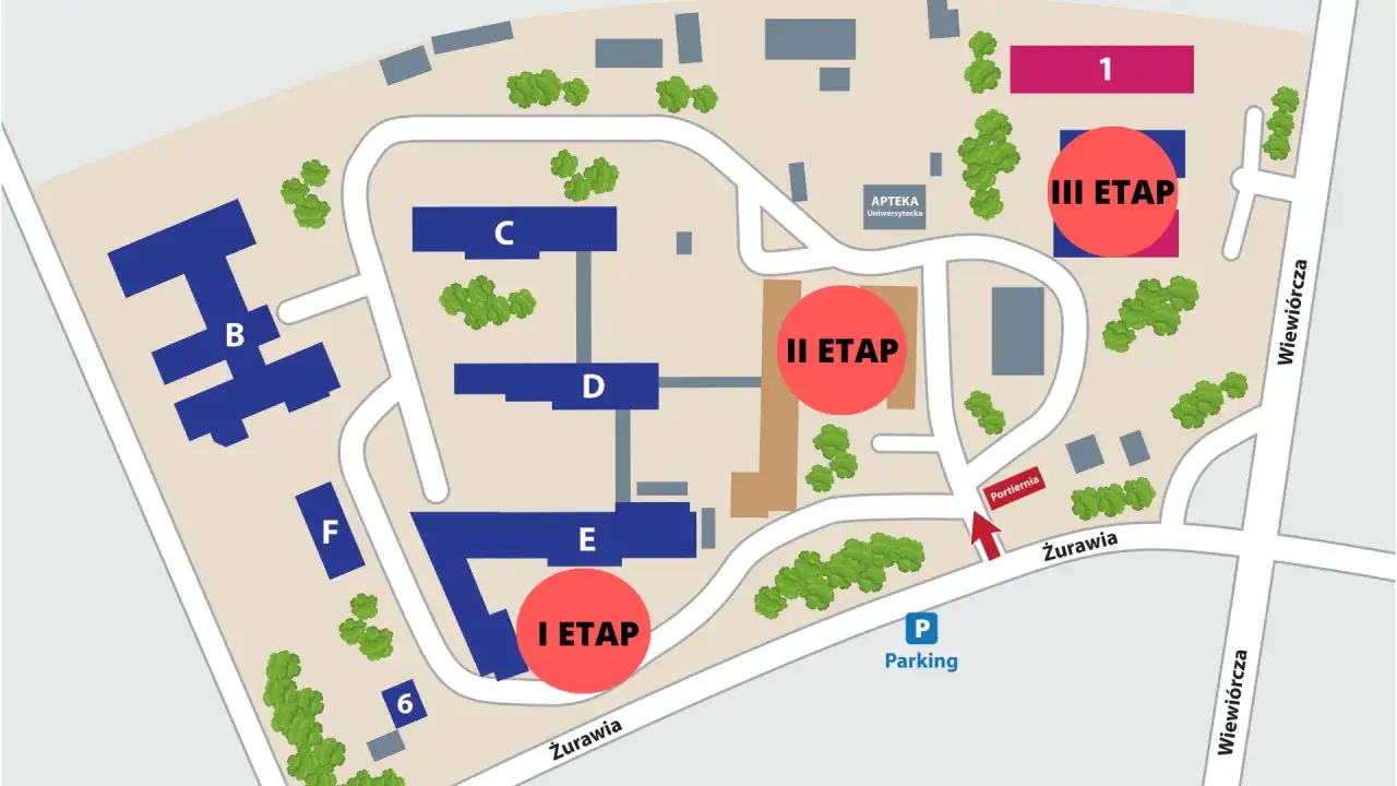 Mapa Białystok SOR NiŚOZ placówki medyczne