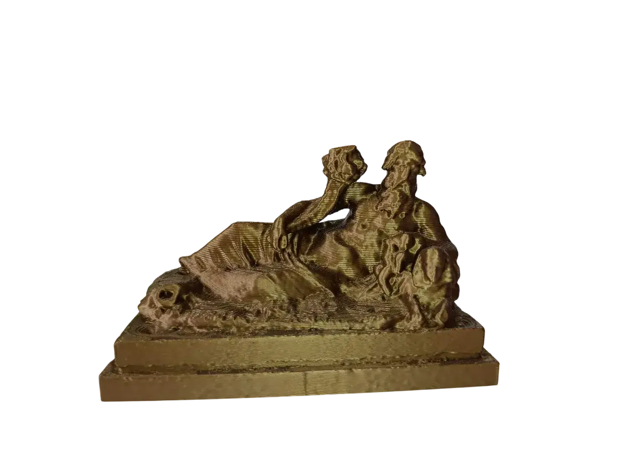 Statua del Nilo a Napoli, raffigurante il dio fluviale con un bambino, simbolo di fertilit&agrave; e abbondanza.