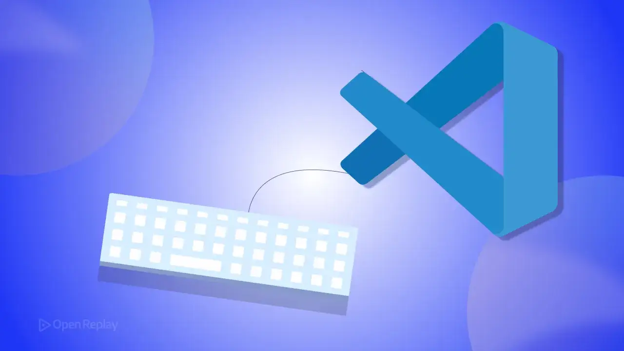 Clavier stylis&eacute; connect&eacute; au logo VS Code, symbolisant la puissance des raccourcis VS Code pour une productivit&eacute; accrue.