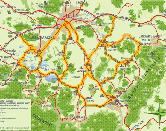 Dolina Pałaców i Ogrodów mapa