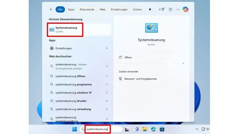 Netzwerk und Internet Einstellungen Windows 11