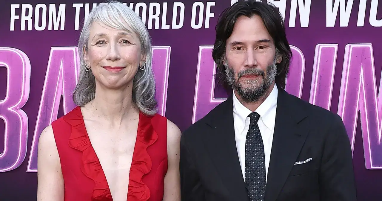 Keanu Reeves z żoną Alexandrą Grant na premierze filmu.