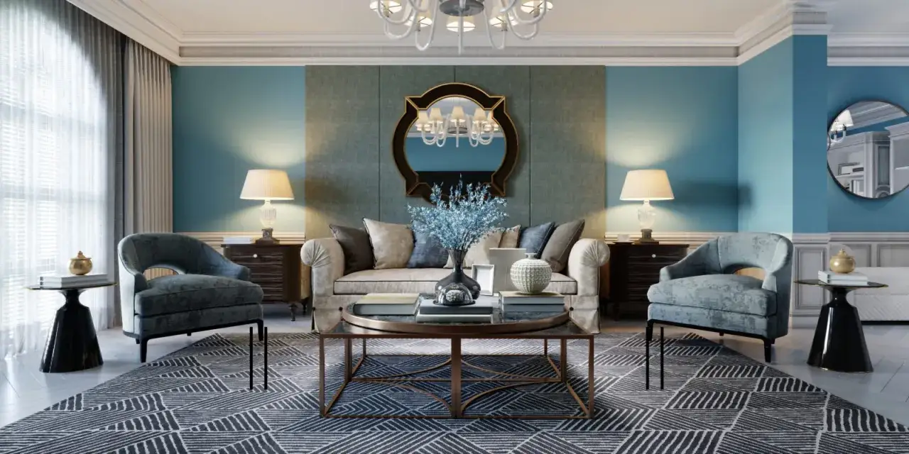 Elegancki salon z sofą i fotelami, inspirowany **styl włoski inspiracje**.