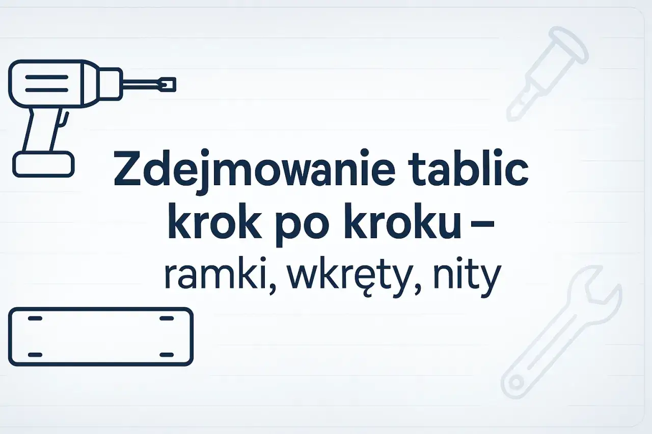 rozwiercanie nitów tablicy rejestracyjnej