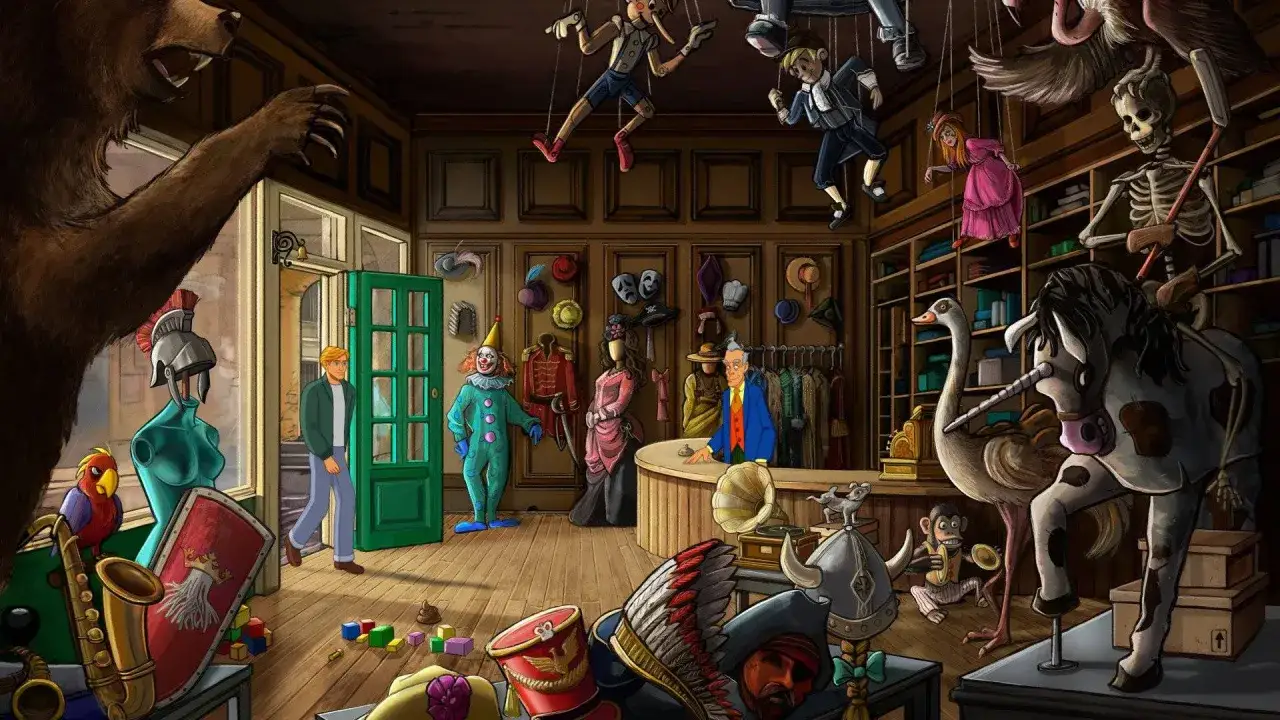W sklepie z zabawkami, pełnym dziwnych postaci i przedmiotów, czeka na gracza przygoda w Broken Sword Director's Cut.