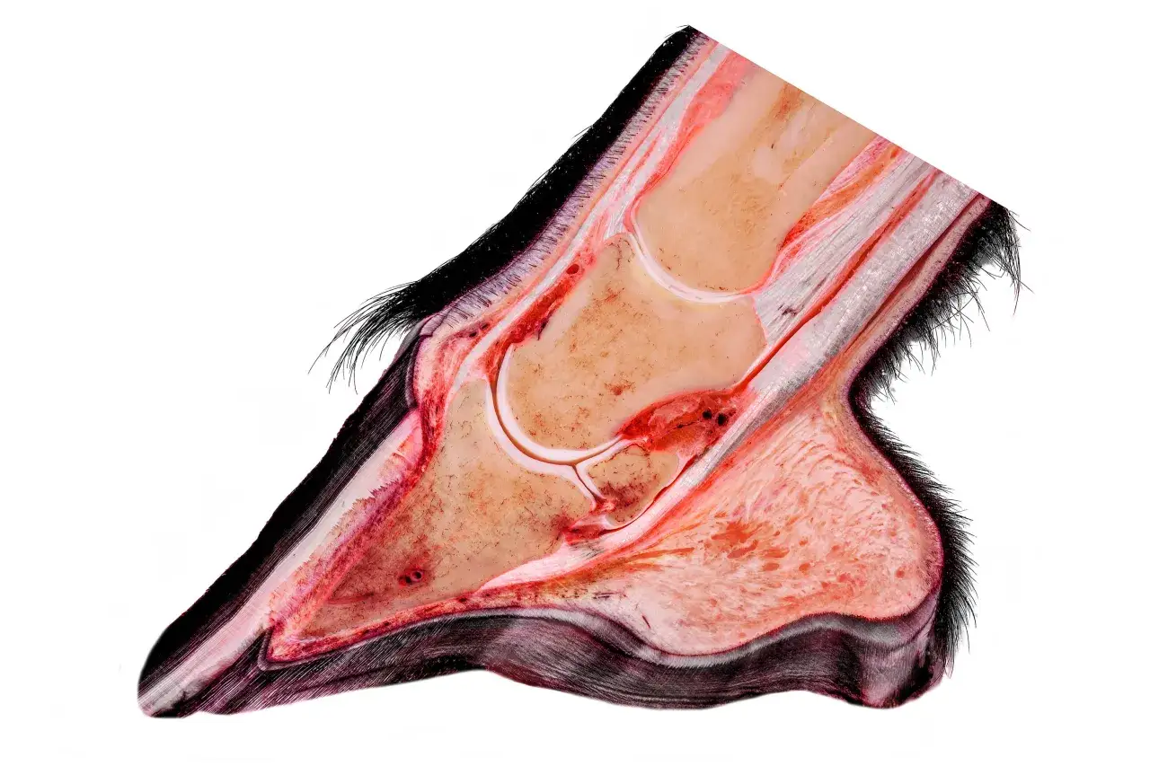 przekrój kopyta konia anatomia