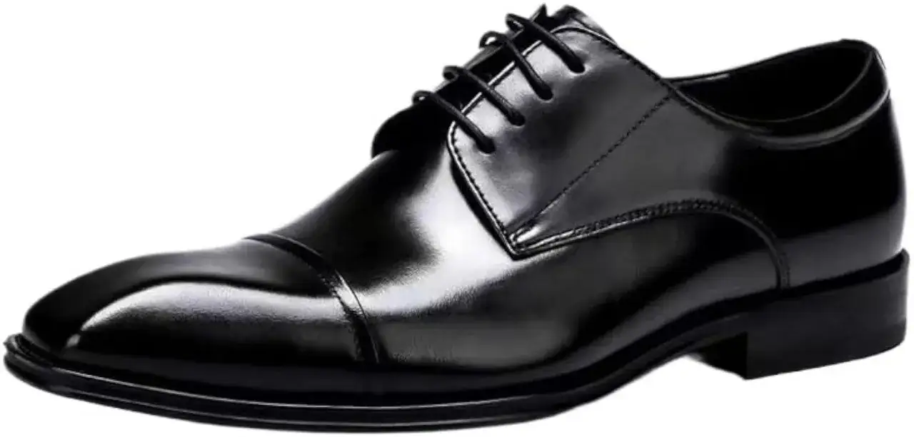 Eleganckie, czarne, lakierowane buty włoskie marki. Klasyczny styl, idealne na specjalne okazje.