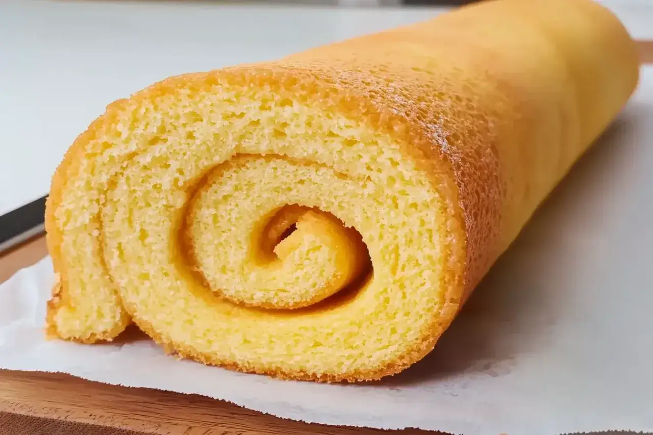 Un roul&eacute; moelleux, une d&eacute;licieuse conservation g&eacute;noise, pr&ecirc;t &agrave; &ecirc;tre garni.