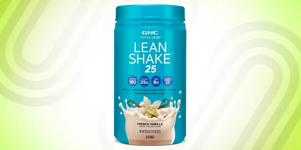 Barattolo di proteine in polvere GNC Lean Shake 25, gusto vaniglia. Ideale per chi va in palestra, a cosa servono le proteine in polvere palestra: supporto muscolare e sazietà.