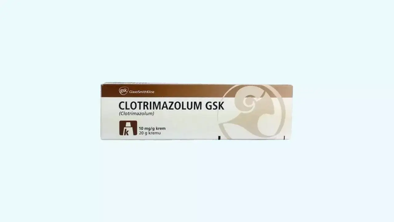 Opakowanie kremu Clotrimazolum GSK, 10 mg/g, 20 g. Pomaga w leczeniu infekcji grzybiczych, jak izovag.