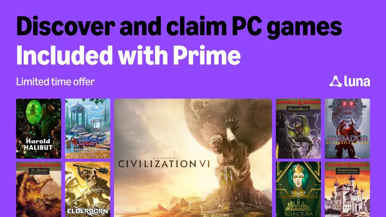 Odkryj i odbierz gry PC z Prime Gaming PL. Wśród nich Civilization VI, D&D: Deathkeep, Brigador i inne.