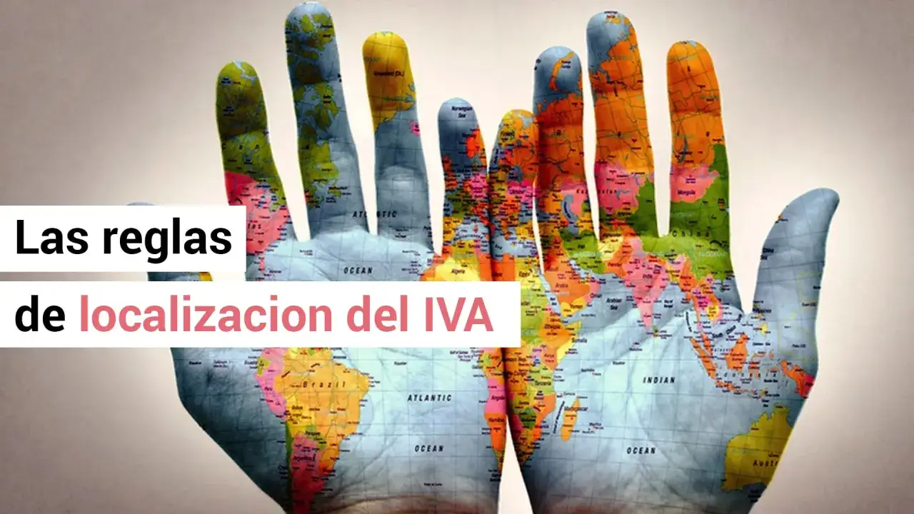 Manos con mapa mundial, representando que la operaci&oacute;n no est&aacute; sujeta por reglas de localizaci&oacute;n del IVA.