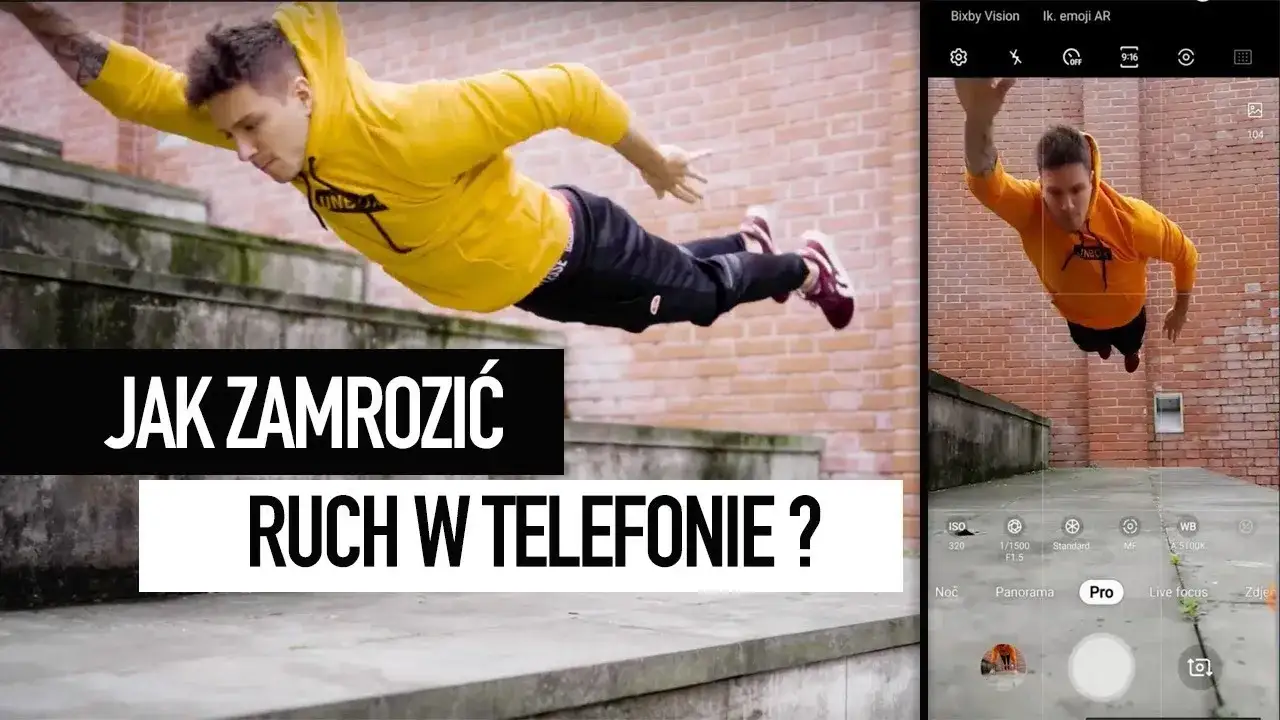 zdjęcie zamrożony ruch telefonem