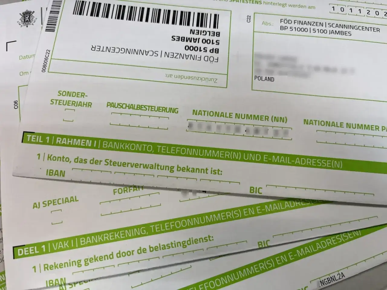 Zablokowane konto bankowe kaucja Belgia