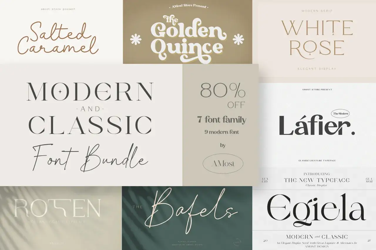 Variedad de tipograf&iacute;as para logos: 