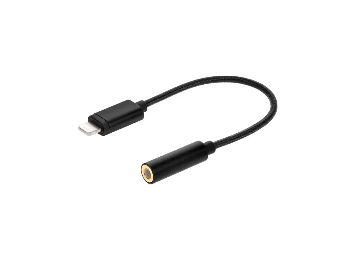 Adapter z Lightning na jack 3.5mm. Pozwala podłączyć słuchawki do iPhone'a.