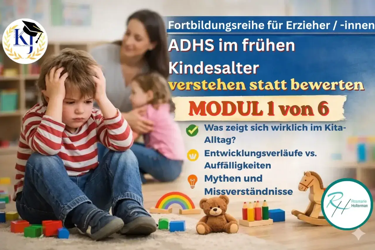 Ein **kleinkind hyperaktiv** wirkt &uuml;berfordert. Ein Kurs f&uuml;r Erzieher erkl&auml;rt ADHS im fr&uuml;hen Kindesalter.