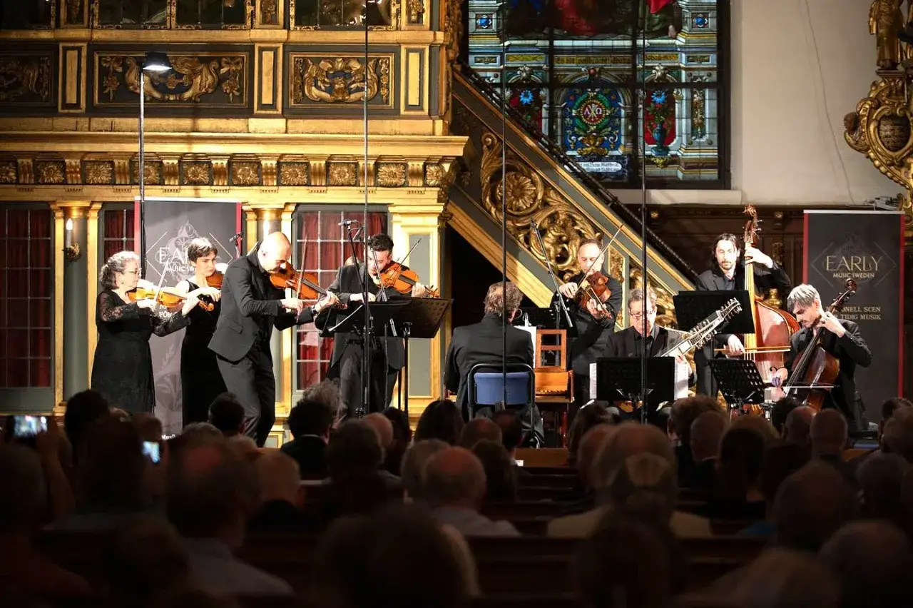 Ensemble spelar barockmusik på Stockholm Early Music Festival.