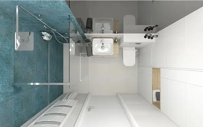 mała łazienka prysznic walk-in