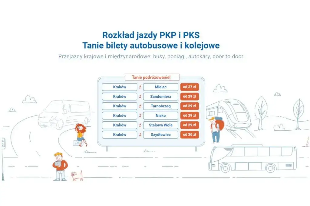 Interfejs wyszukiwarki e-podr&oacute;żnik.pl