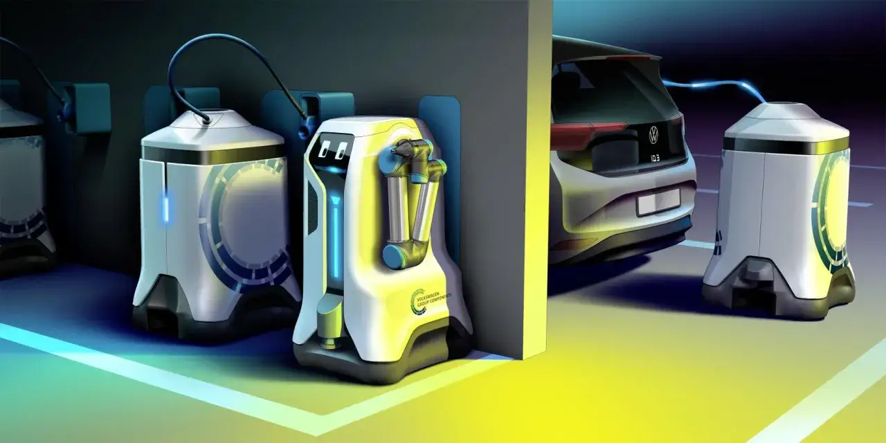 Autonomiczne roboty ładują Volkswagena ID.3. To przyszłość ładowania BEV.