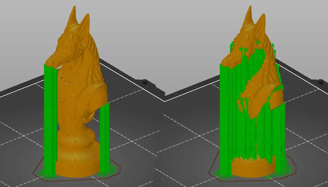 model 3d z podporami do druku
