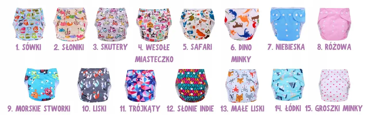 pieluchy wielorazowe na noc zestawy