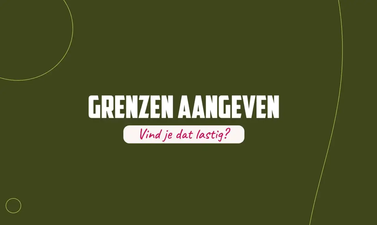 HSP en ruzie: vind je grenzen aangeven lastig? Tekst op groen met gele lijnen.