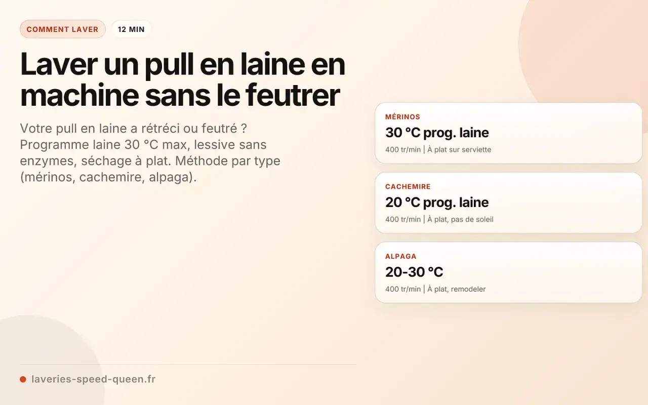 Comment laver pull en laine : guide pour un lavage doux en machine. Conseils pour mérinos, cachemire, alpaga.